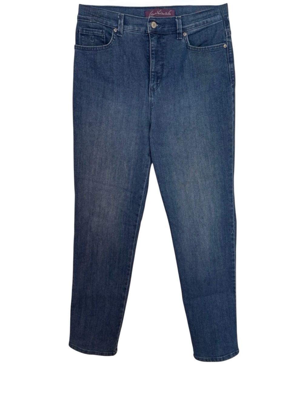 Gloria Vanderbilt Amanda Jeans 10 Classic Fit Tapered Leg Stretch Blue Denim